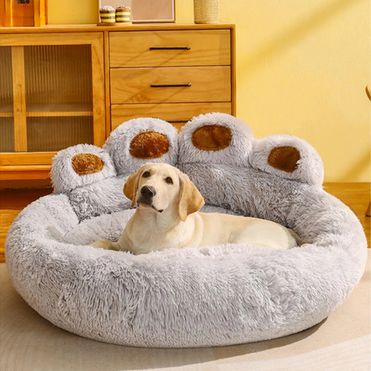 DreamNest™ Plush Calming Bed for Dogs & Cats