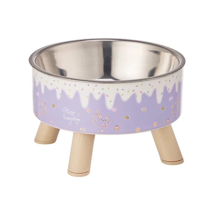 WhiskerDish™ Ice Cream Elevated Pet Bowl