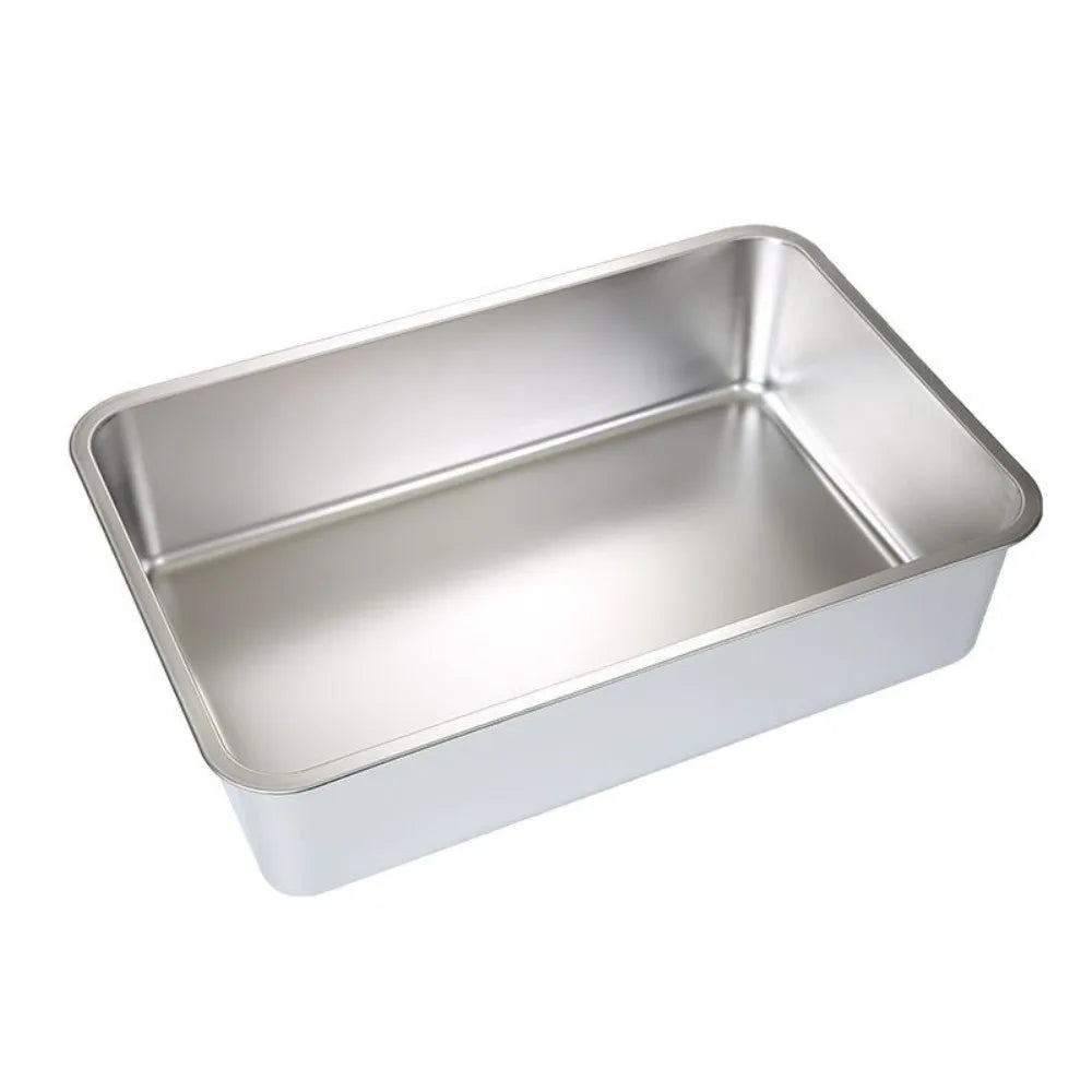 PurrShield™ Large Capacity Stainless Steel Cat Litter Box
