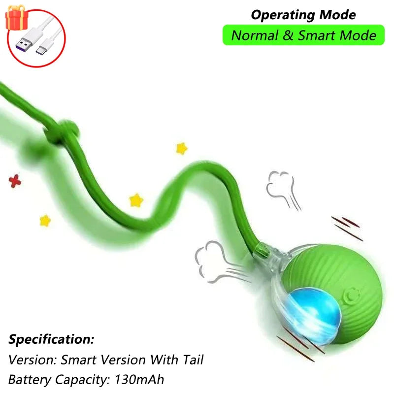 MouseChase™ Smart Rolling Cat Toy with Faux Tail