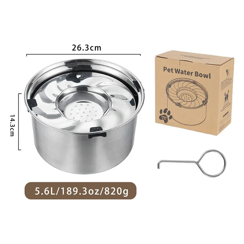 HydraGuard™ Stainless Steel No-Spill Dog Water Bowl