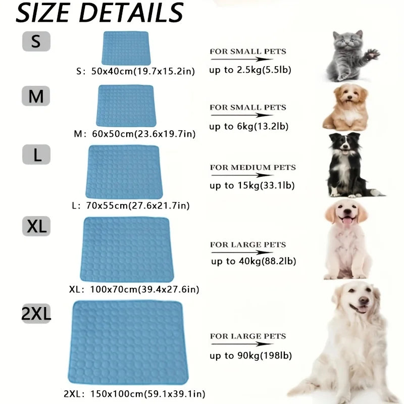 ChillPaws™ Cooling Mat for Dogs & Cats – Summer Cooling Pet Bed