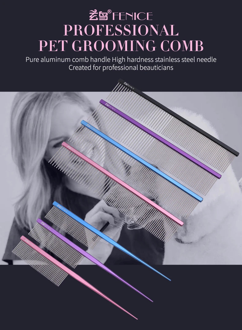 Fenice™ Stainless Steel Dog & Cat Grooming Comb