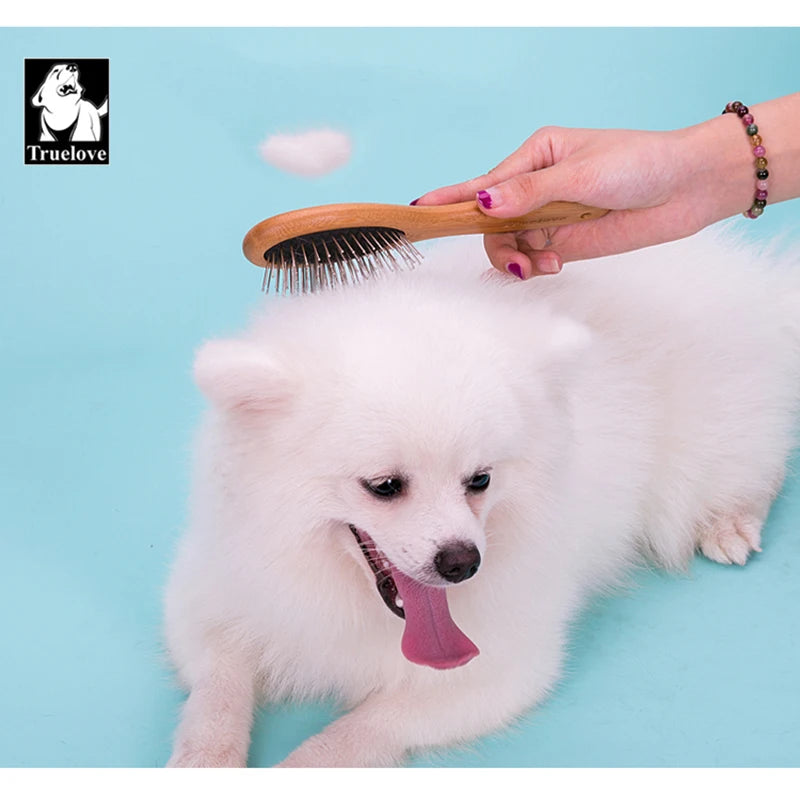 BambooGlow™ Round Bamboo Grooming Brush for Dogs & Cats