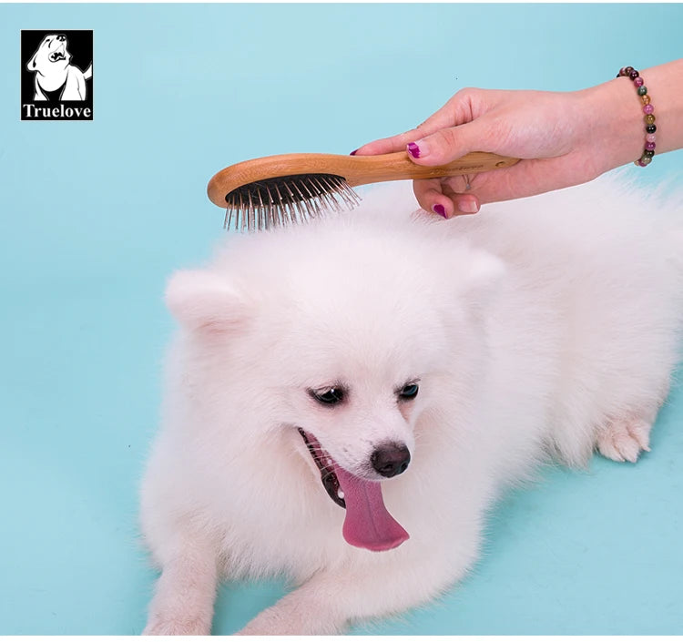 BambooGlow™ Round Bamboo Grooming Brush for Dogs & Cats