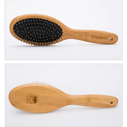 BambooGlow™ Round Bamboo Grooming Brush for Dogs & Cats