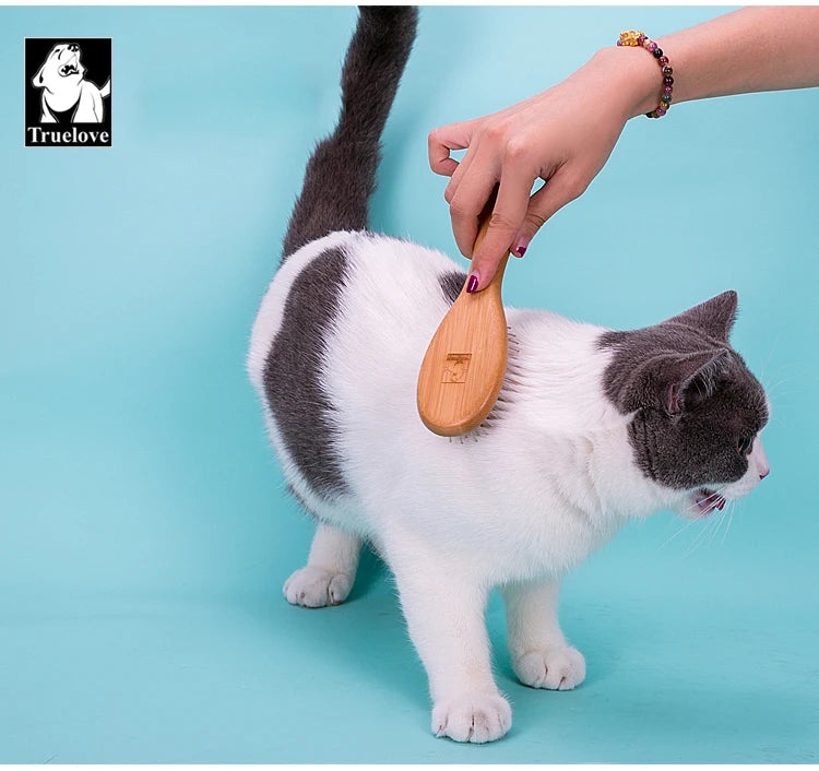 BambooGlow™ Round Bamboo Grooming Brush for Dogs & Cats
