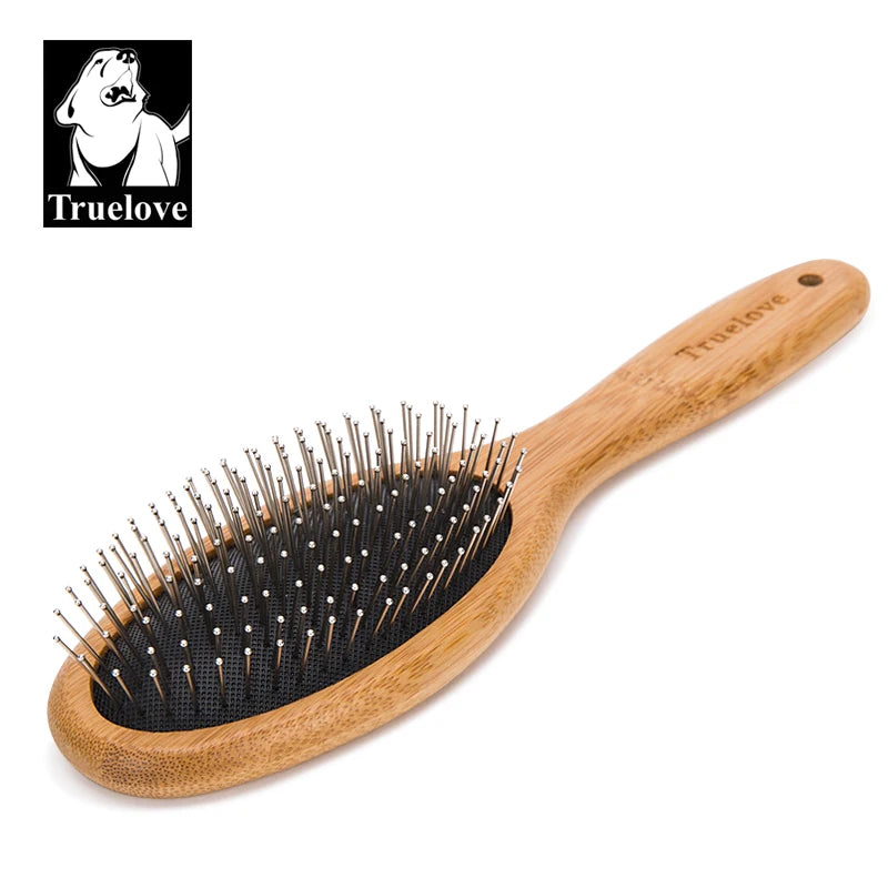 BambooGlow™ Round Bamboo Grooming Brush for Dogs & Cats