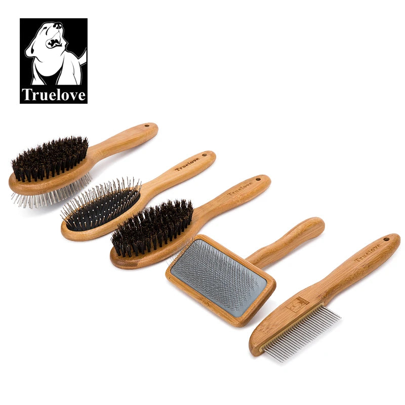 BambooGlow™ Round Bamboo Grooming Brush for Dogs & Cats