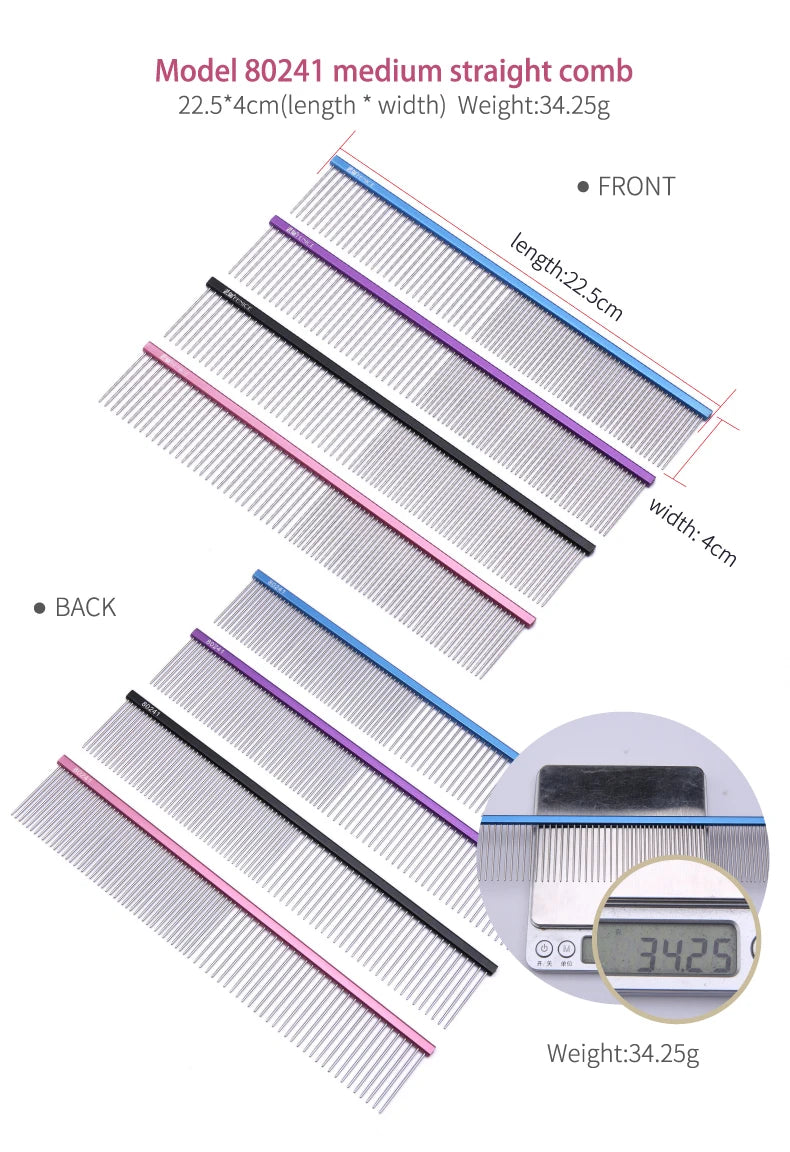 Fenice™ Stainless Steel Dog & Cat Grooming Comb