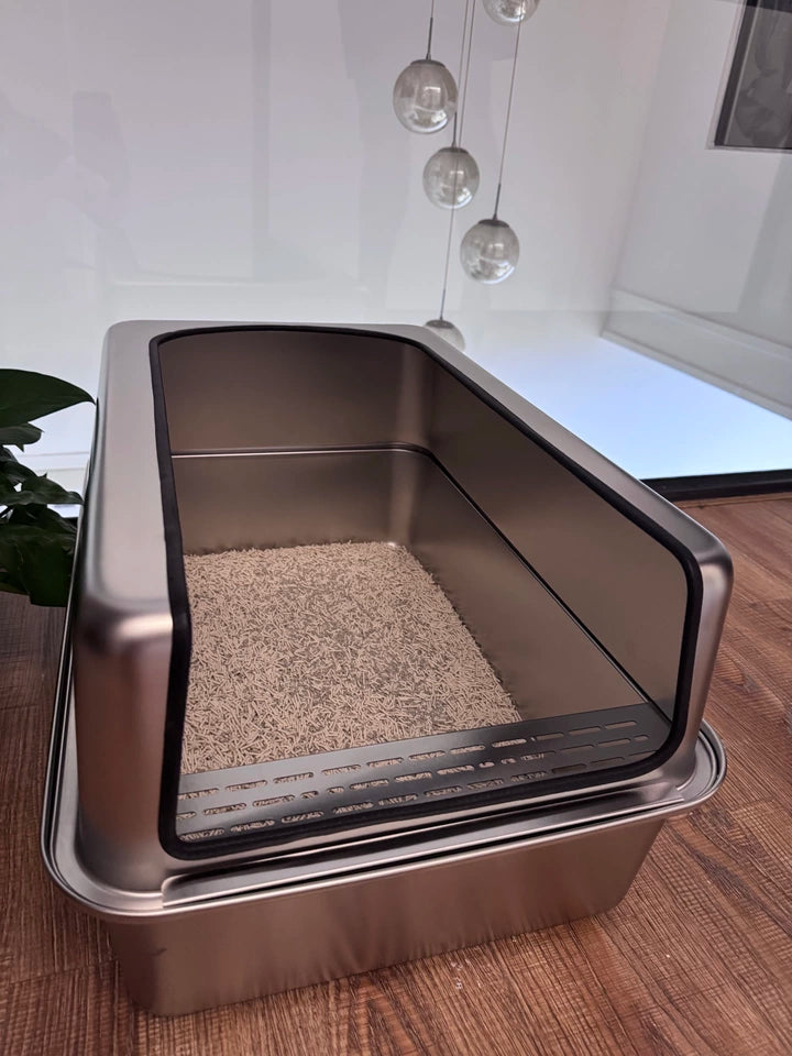 PurrShield™ 60cm Extra-Large Stainless Steel Cat Litter Box
