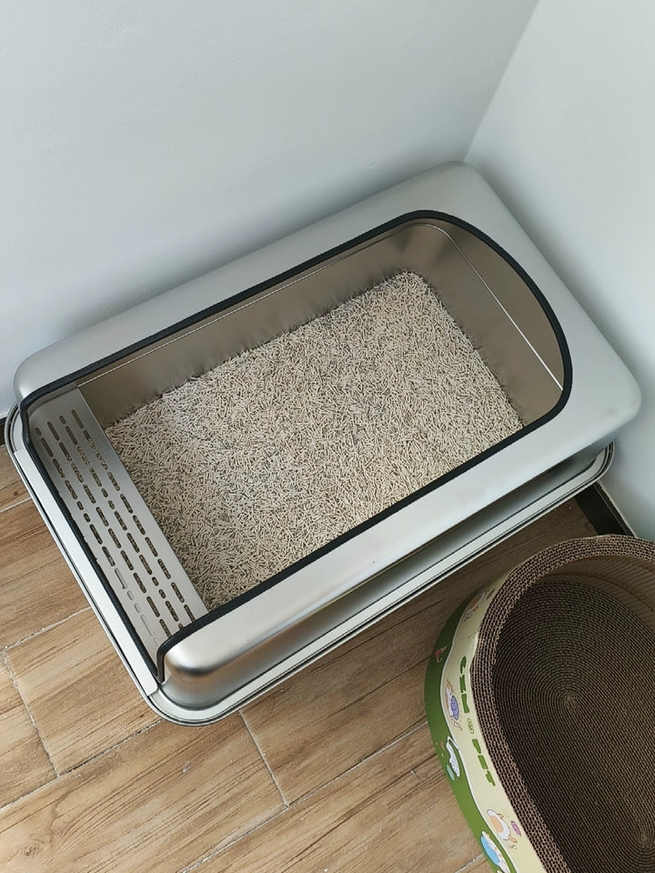 PurrShield™ 60cm Extra-Large Stainless Steel Cat Litter Box