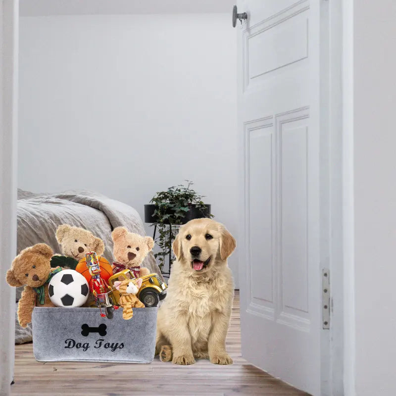ToyTidy™ Felt Pet Toy Storage Basket