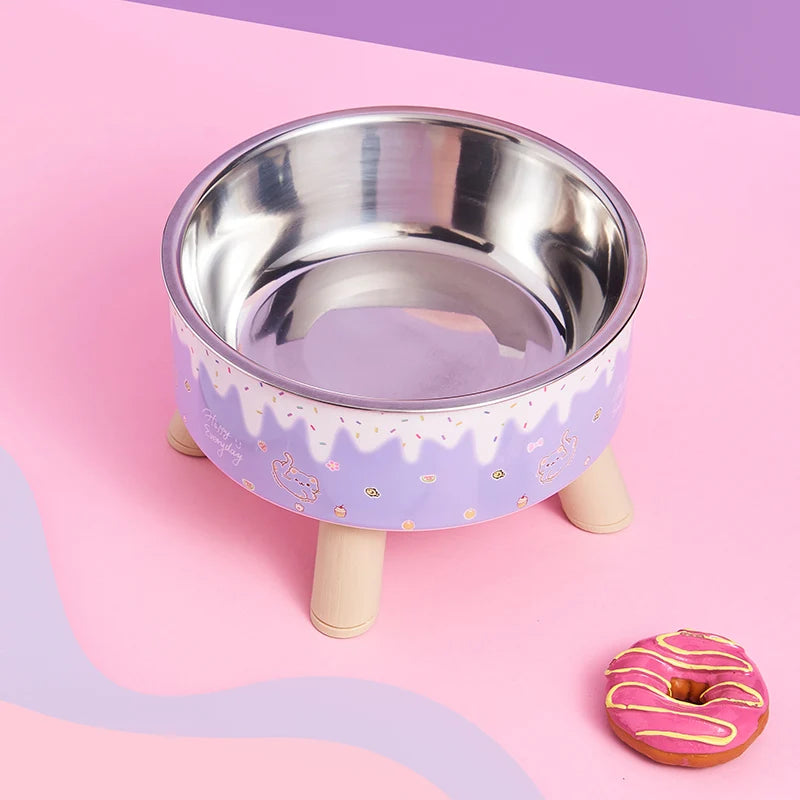 WhiskerDish™ Ice Cream Elevated Pet Bowl