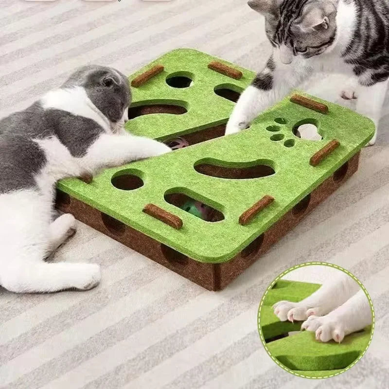 PurrPuzzle™ Interactive Cat Maze Toy with Bell Balls