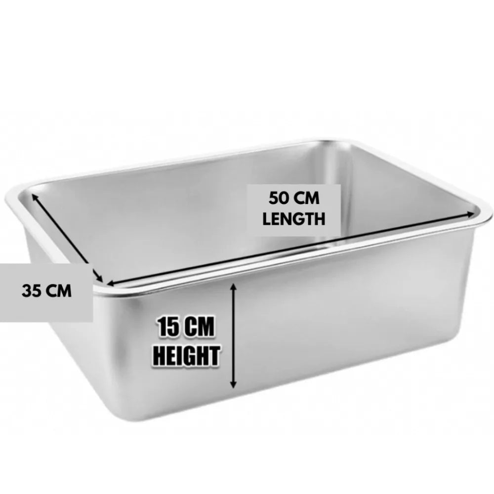 PurrShield™ Large Capacity Stainless Steel Cat Litter Box