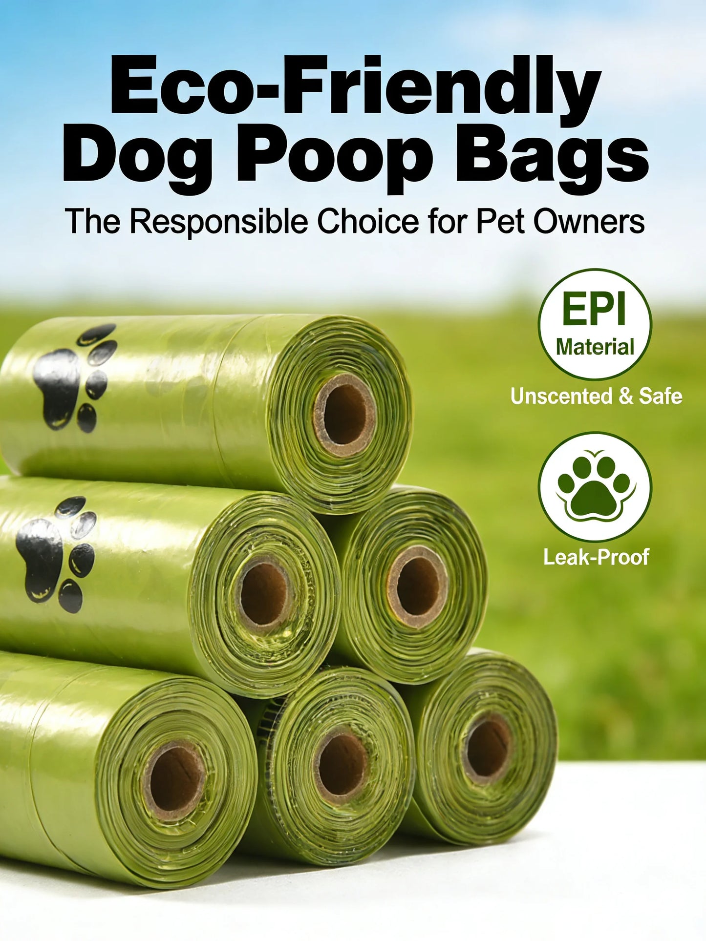 PawClean™ Leak-Proof Eco-Friendly Dog Poop Bags