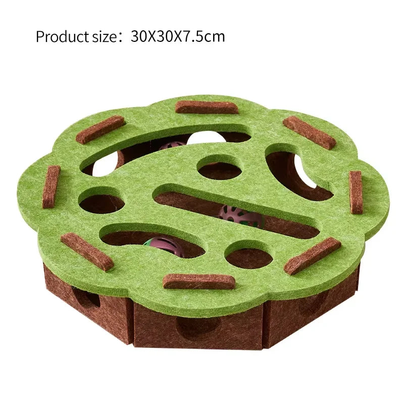 PurrPuzzle™ Interactive Cat Maze Toy with Bell Balls