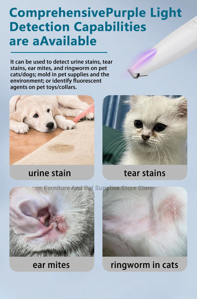 PawTrim™ Waterproof Pet Grooming Trimmer with LED Light