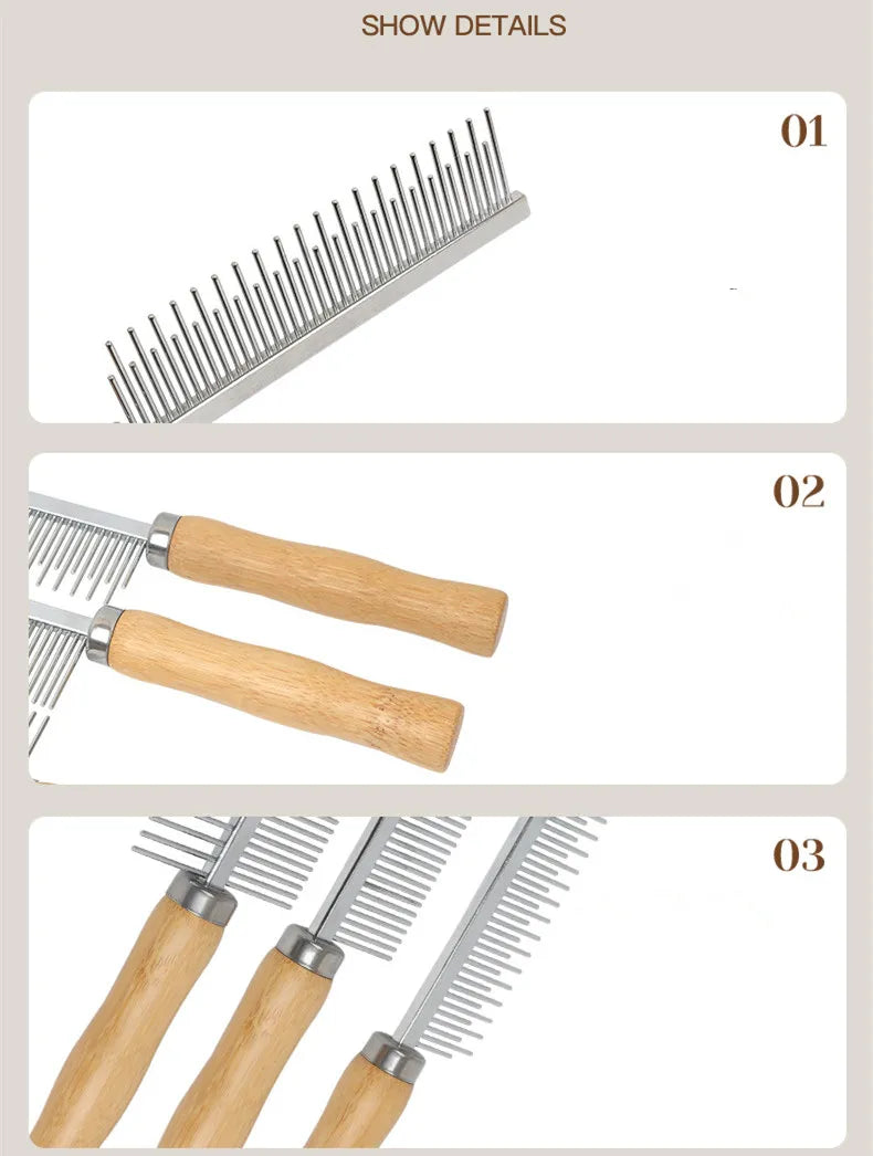 FurLift™ Stainless Steel Pet Grooming Brush for Dogs & Cats