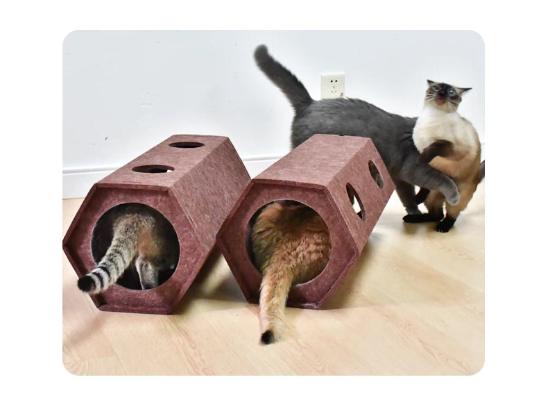 TunnelPaws™ Interactive Foldable Play Tunnel for Cats