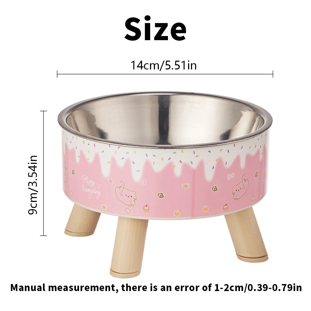WhiskerDish™ Ice Cream Elevated Pet Bowl