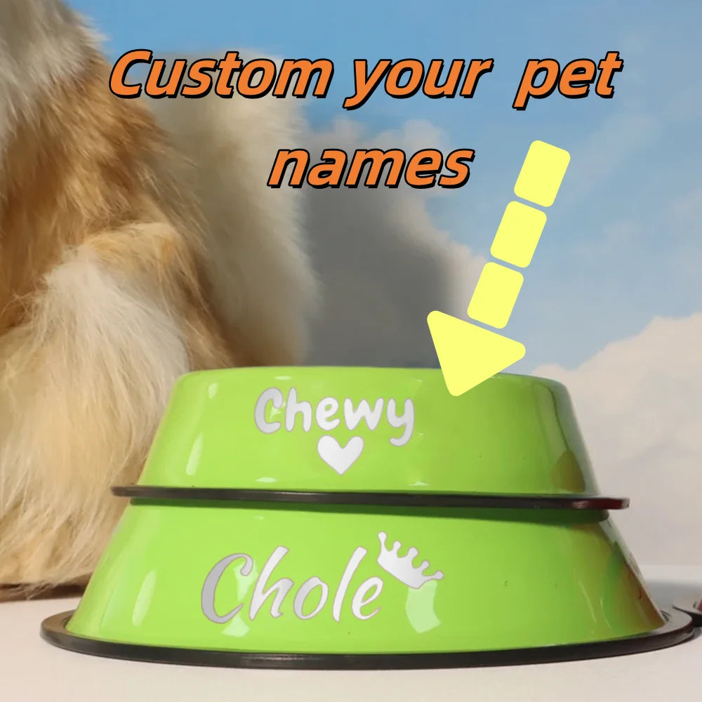 PawSignature™ Custom Stainless Steel Dog & Cat Bowl