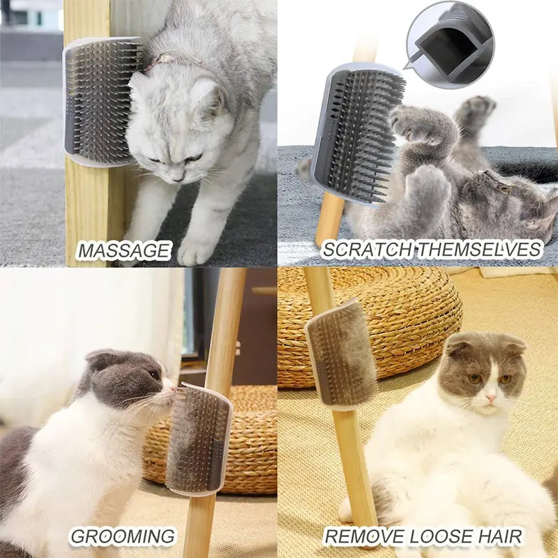 PurrSpa™ Self-Grooming Corner Brush for Cats