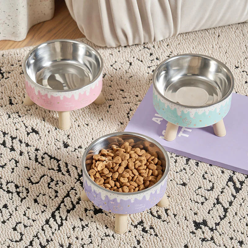 WhiskerDish™ Ice Cream Elevated Pet Bowl