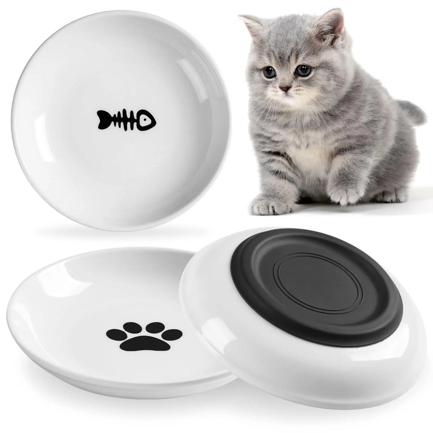 WhiskerPlate™ Anti-Tip Ceramic Cat & Dog Bowl