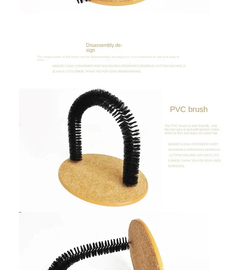 PurrSpa™ Self-Grooming Arch for Cats with Scratching Pad