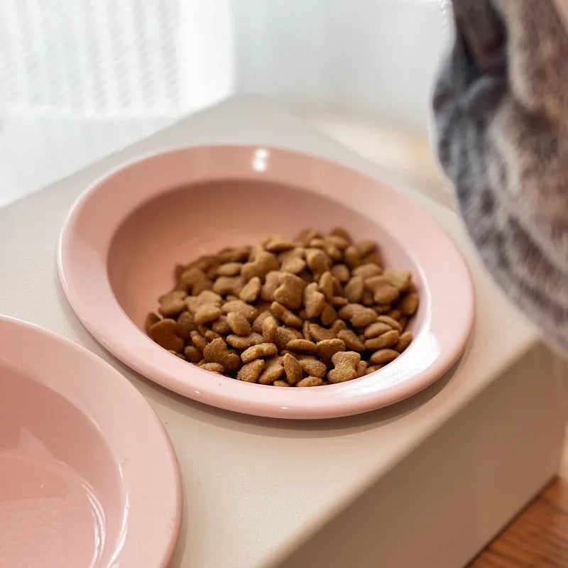 WhiskerDish™ Elevated Ceramic Cat & Dog Feeding Bowl Set
