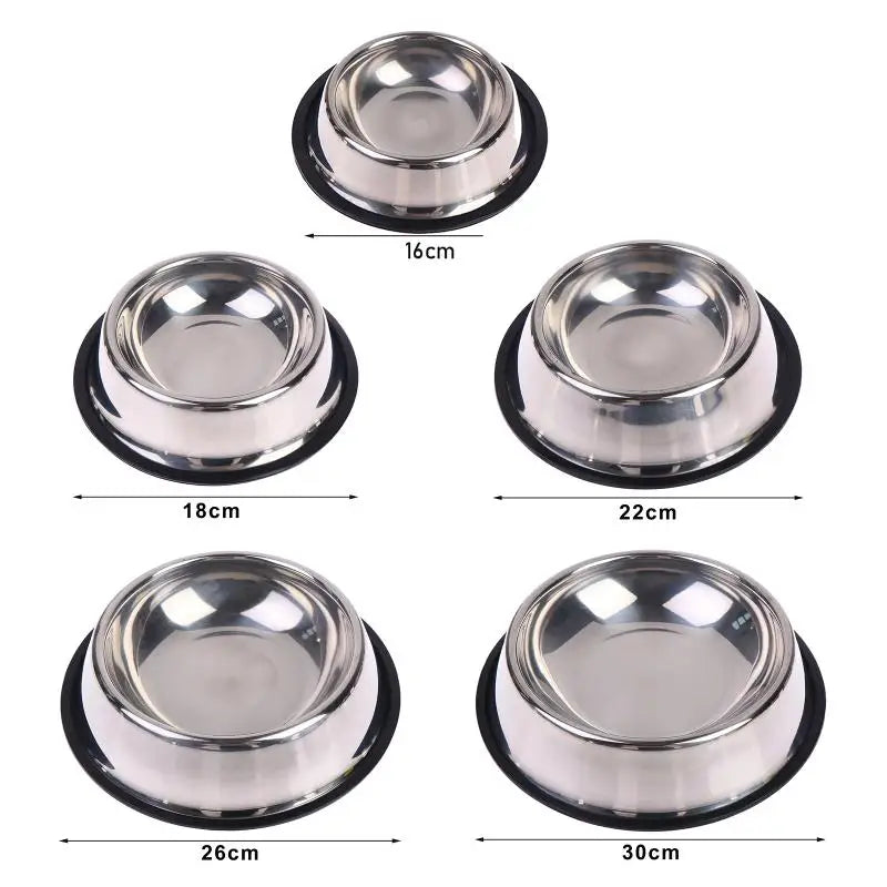 WhiskerDish™ Non-Slip Stainless Steel Dog & Cat Bowl
