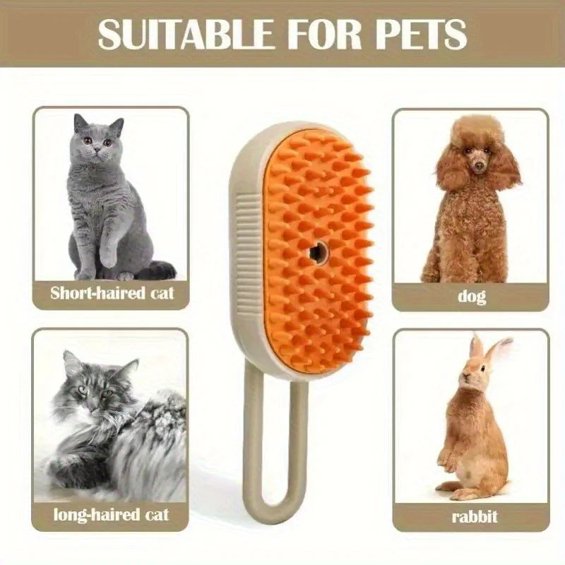 PurrSpa™ 3-in-1 Steam Grooming Brush for Cats