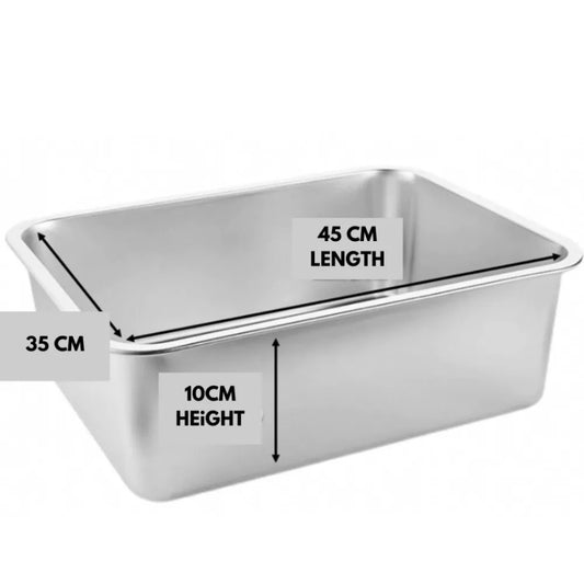 PurrShield™ Large Capacity Stainless Steel Cat Litter Box