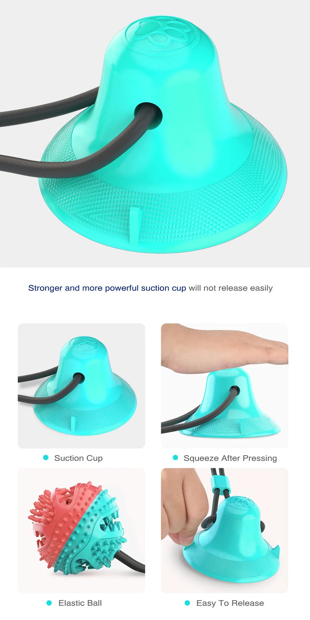 TugClean™ Interactive Suction Cup Chew Toy for Dogs