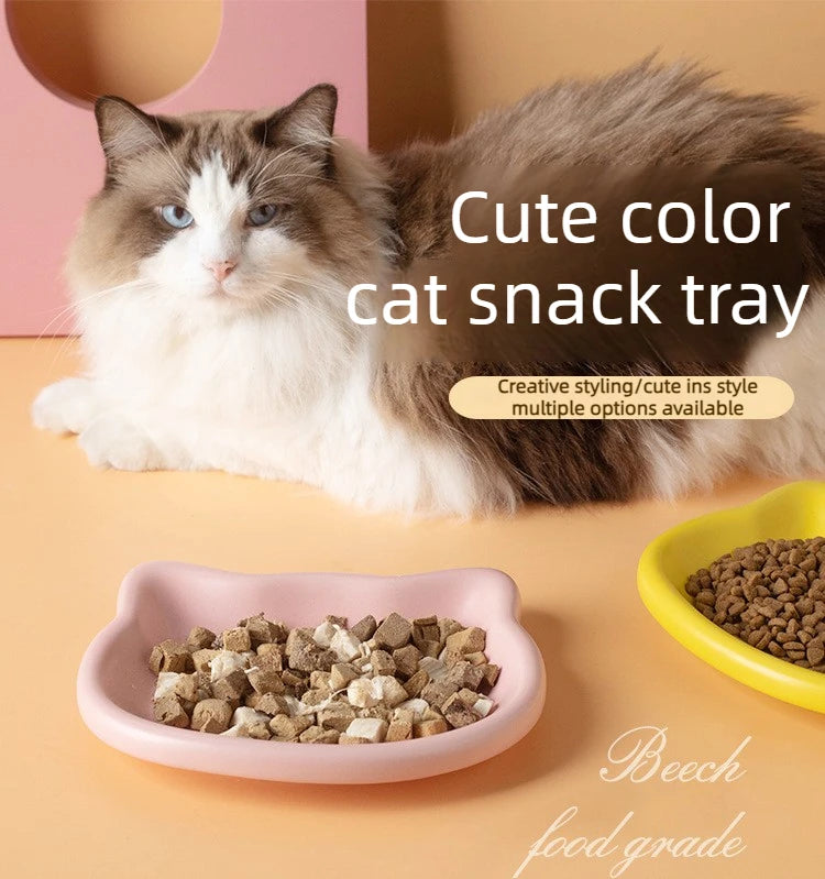 WhiskerDish™ Premium Cat Food & Treat Bowl