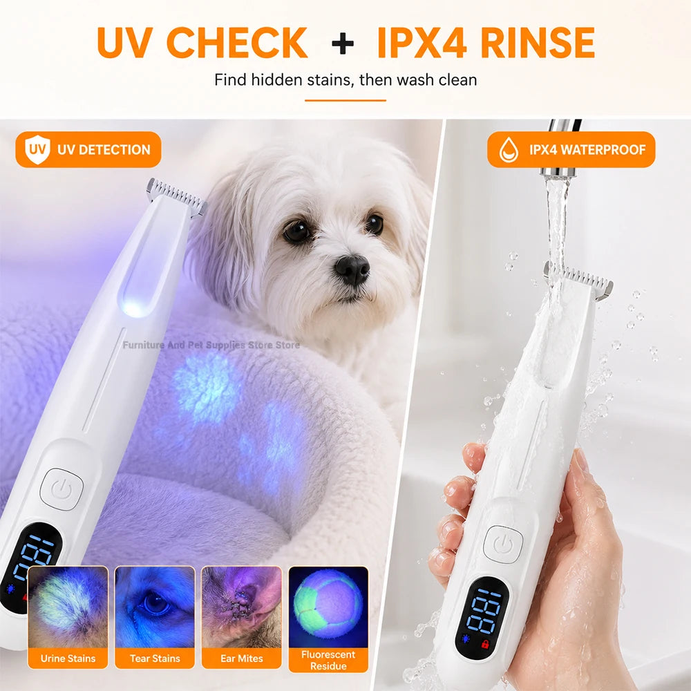PawTrim™ Waterproof Pet Grooming Trimmer with LED Light