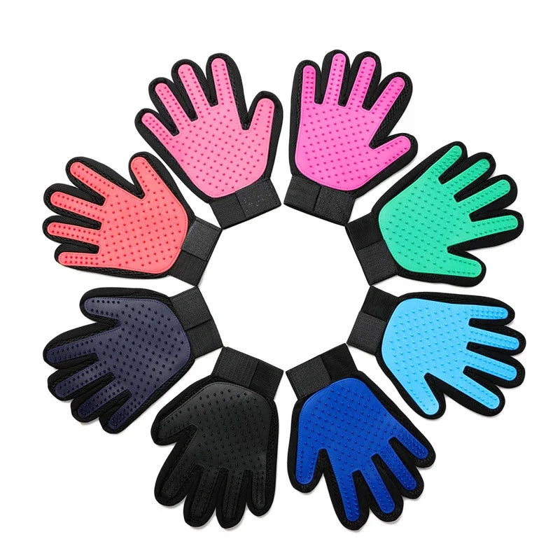 GroomGlove™ Silicone Deshedding & Bath Grooming Gloves