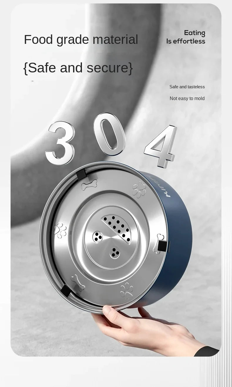 PawSteel™ Stainless Steel Anti-Tip Slow Feeder Bowl