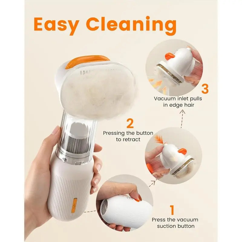 VacuGroom™ Self-Cleaning Deshedding Brush for Dogs & Cats