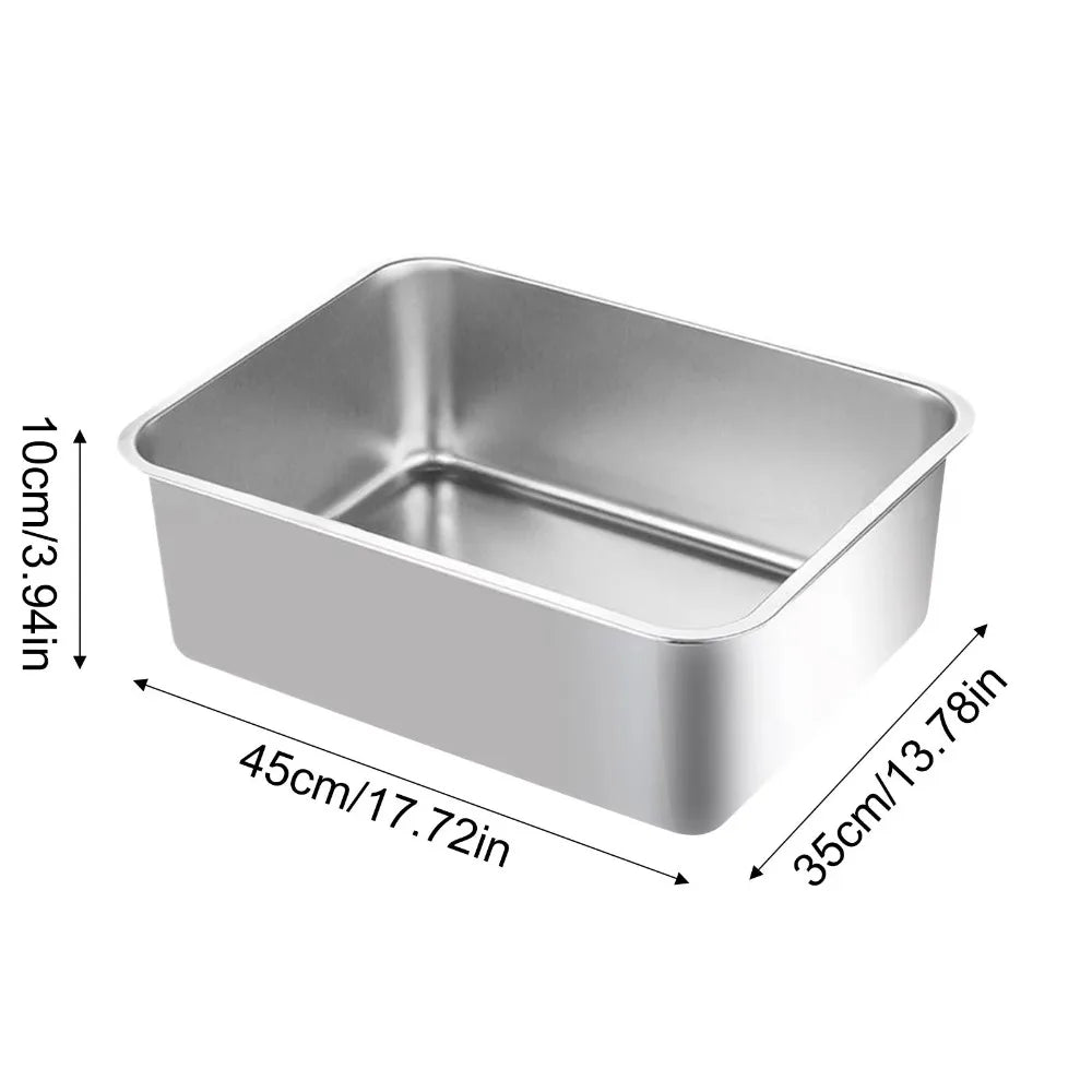 PurrShield™ Large Capacity Stainless Steel Cat Litter Box