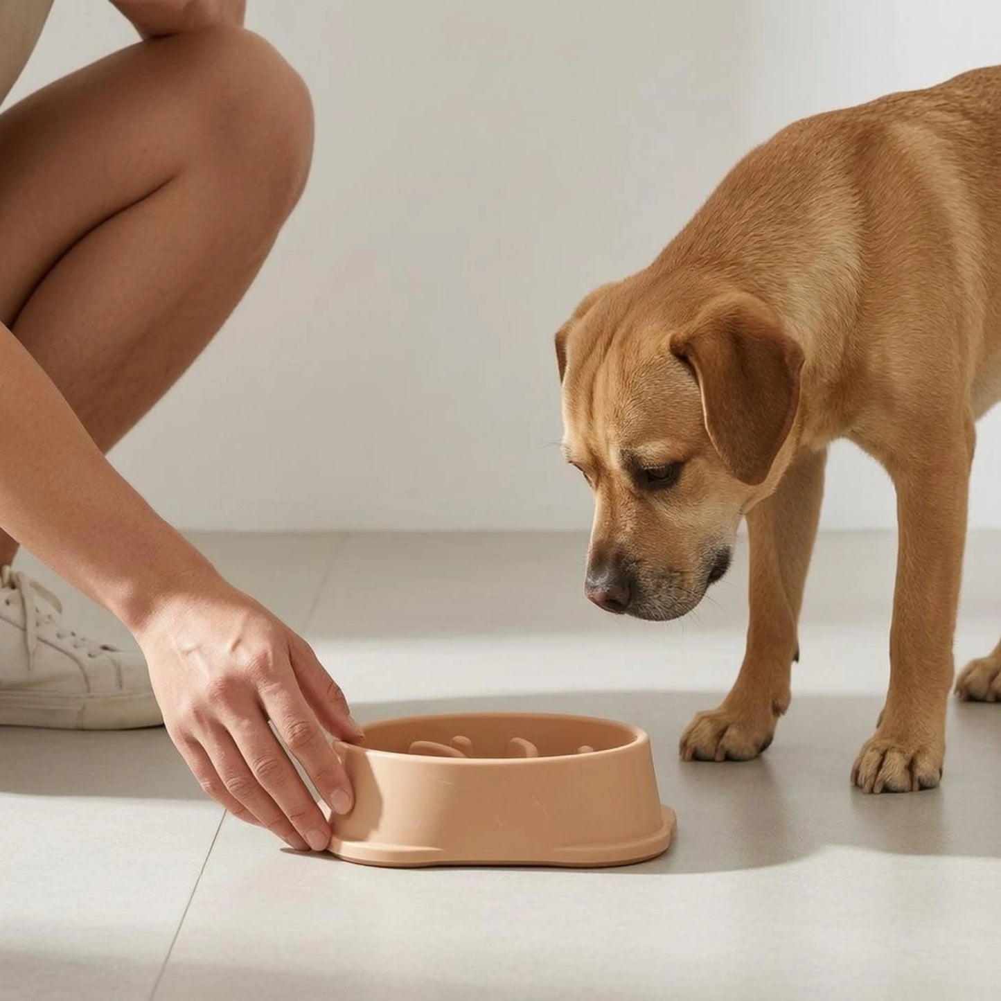 PacePaws™ Cuenco Cuadrado de Alimentación Lenta para Gatos y Mascotas Pequeñas