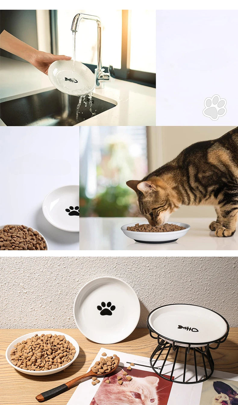 WhiskerPlate™ Anti-Tip Ceramic Cat & Dog Bowl