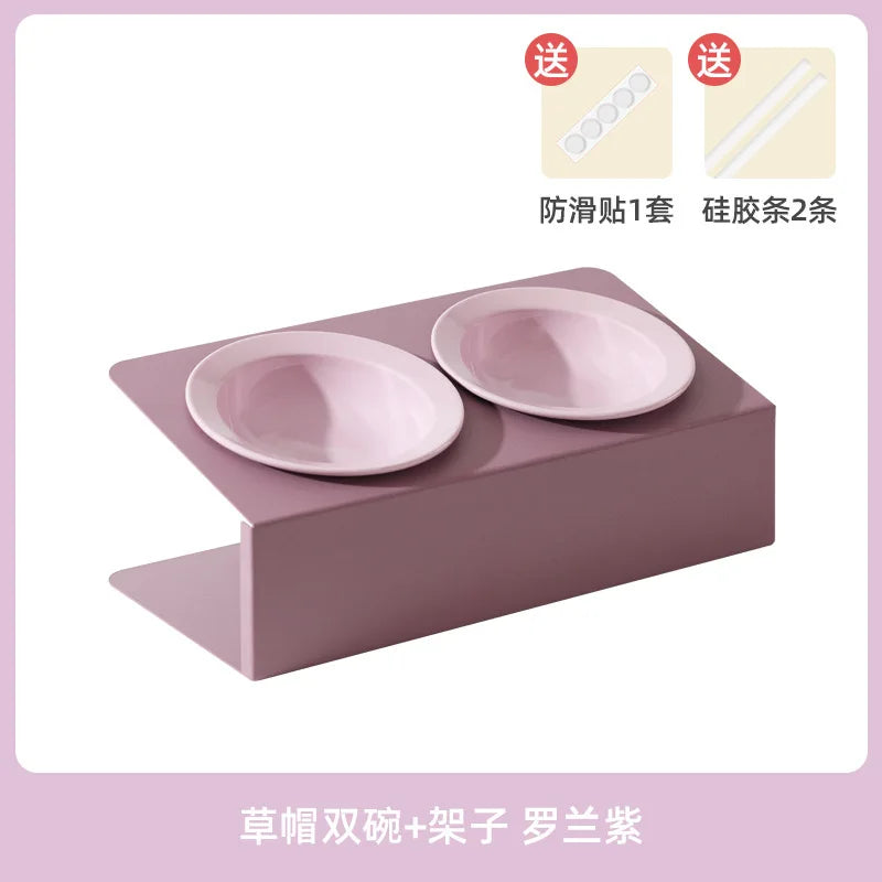 WhiskerDish™ Elevated Ceramic Cat & Dog Feeding Bowl Set