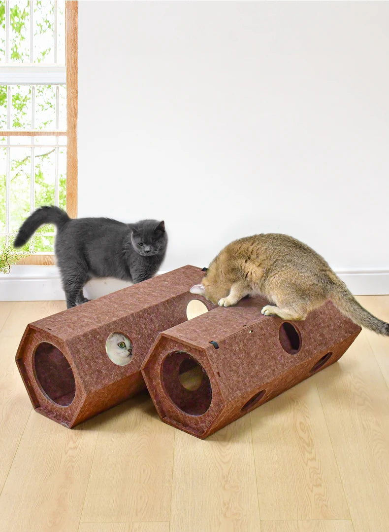 TunnelPaws™ Interactive Foldable Play Tunnel for Cats