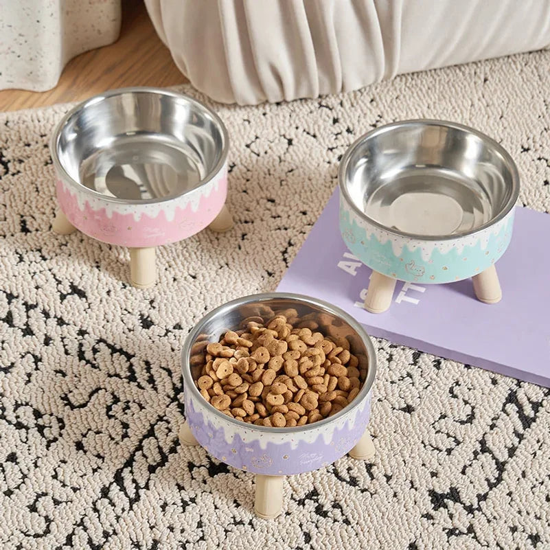 WhiskerDish™ Ice Cream Elevated Pet Bowl