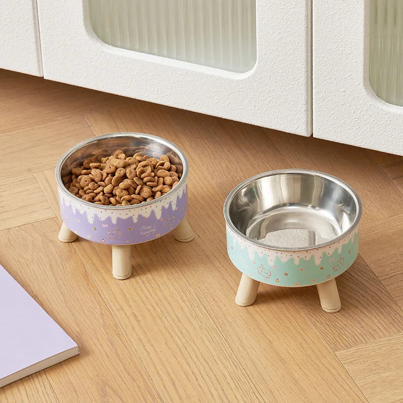 WhiskerDish™ Ice Cream Elevated Pet Bowl