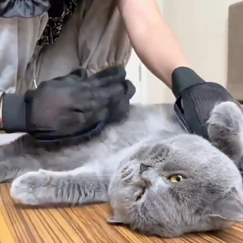 GroomGlove™ Silicone Deshedding & Bath Grooming Gloves