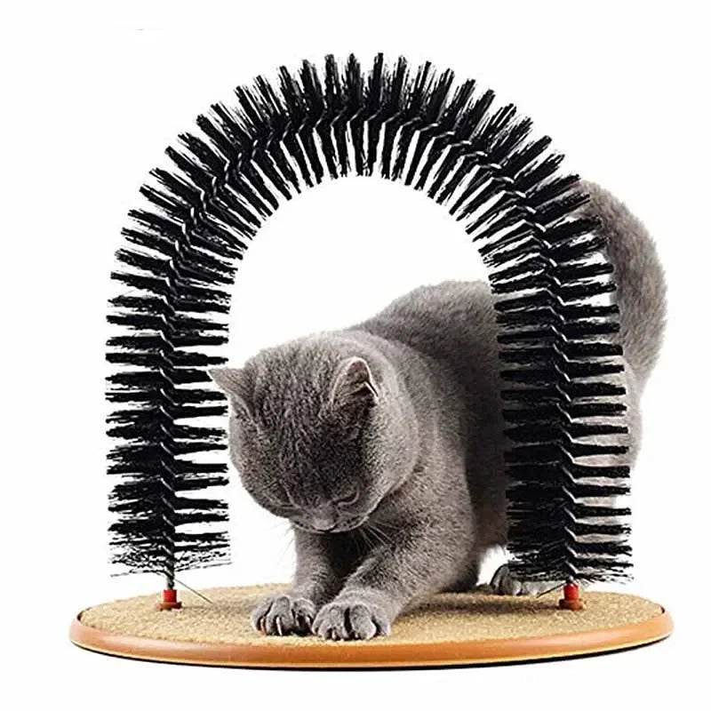 PurrSpa™ Self-Grooming Arch for Cats with Scratching Pad